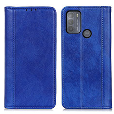 Coque Portefeuille Livre Cuir Etui Clapet D03Y pour Motorola Moto G50 Bleu