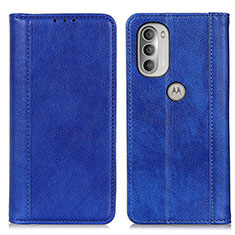 Coque Portefeuille Livre Cuir Etui Clapet D03Y pour Motorola Moto G51 5G Bleu