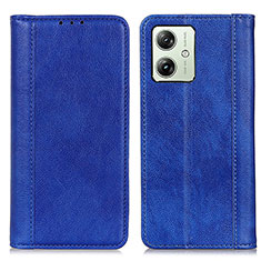 Coque Portefeuille Livre Cuir Etui Clapet D03Y pour Motorola Moto G54 5G Bleu