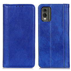 Coque Portefeuille Livre Cuir Etui Clapet D03Y pour Nokia C210 Bleu