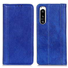 Coque Portefeuille Livre Cuir Etui Clapet D03Y pour Sony Xperia 5 IV Bleu
