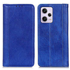 Coque Portefeuille Livre Cuir Etui Clapet D03Y pour Xiaomi Redmi Note 12 Pro 5G Bleu