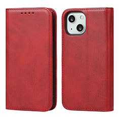 Coque Portefeuille Livre Cuir Etui Clapet D04T pour Apple iPhone 14 Plus Rouge