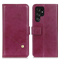 Coque Portefeuille Livre Cuir Etui Clapet D04Y pour Samsung Galaxy S21 Ultra 5G Violet