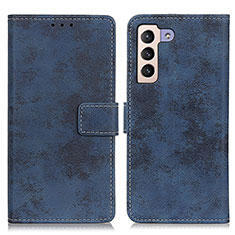 Coque Portefeuille Livre Cuir Etui Clapet D05Y pour Samsung Galaxy S21 5G Bleu