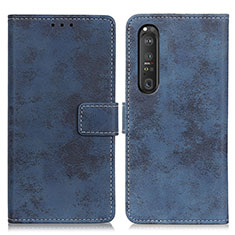 Coque Portefeuille Livre Cuir Etui Clapet D05Y pour Sony Xperia 1 III Bleu