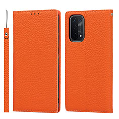 Coque Portefeuille Livre Cuir Etui Clapet D06T pour OnePlus Nord N200 5G Orange