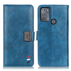 Coque Portefeuille Livre Cuir Etui Clapet D06Y pour Motorola Moto G50 Bleu
