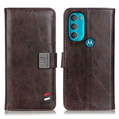 Coque Portefeuille Livre Cuir Etui Clapet D06Y pour Motorola Moto G71 5G Marron