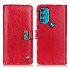 Coque Portefeuille Livre Cuir Etui Clapet D06Y pour Motorola Moto G71 5G Rouge