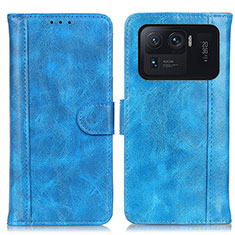 Coque Portefeuille Livre Cuir Etui Clapet D07Y pour Xiaomi Mi 11 Ultra 5G Bleu Ciel