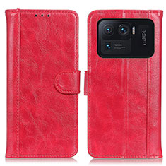 Coque Portefeuille Livre Cuir Etui Clapet D07Y pour Xiaomi Mi 11 Ultra 5G Rouge