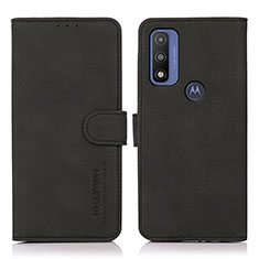 Coque Portefeuille Livre Cuir Etui Clapet D08Y pour Motorola Moto G Pure Noir