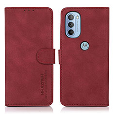 Coque Portefeuille Livre Cuir Etui Clapet D08Y pour Motorola Moto G41 Rouge