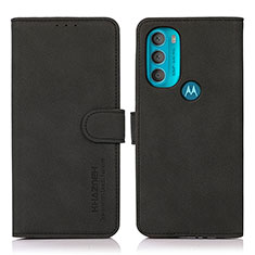 Coque Portefeuille Livre Cuir Etui Clapet D08Y pour Motorola Moto G71 5G Noir