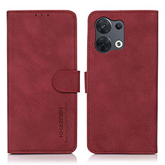 Coque Portefeuille Livre Cuir Etui Clapet D08Y pour Xiaomi Redmi Note 13 5G Rouge
