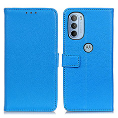 Coque Portefeuille Livre Cuir Etui Clapet D09Y pour Motorola Moto G31 Bleu Ciel