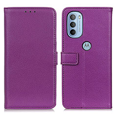Coque Portefeuille Livre Cuir Etui Clapet D09Y pour Motorola Moto G41 Violet