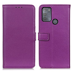Coque Portefeuille Livre Cuir Etui Clapet D09Y pour Motorola Moto G50 Violet