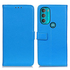 Coque Portefeuille Livre Cuir Etui Clapet D09Y pour Motorola Moto G71 5G Bleu Ciel