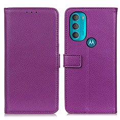 Coque Portefeuille Livre Cuir Etui Clapet D09Y pour Motorola Moto G71 5G Violet