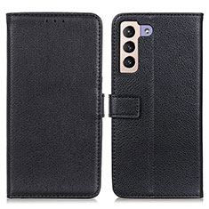 Coque Portefeuille Livre Cuir Etui Clapet D09Y pour Samsung Galaxy S21 5G Noir