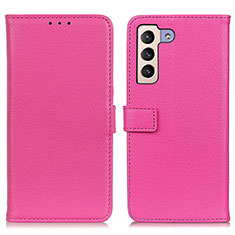 Coque Portefeuille Livre Cuir Etui Clapet D09Y pour Samsung Galaxy S21 5G Rose Rouge