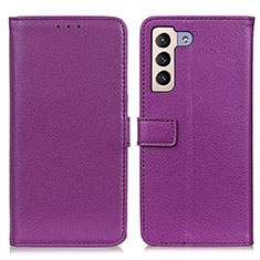 Coque Portefeuille Livre Cuir Etui Clapet D09Y pour Samsung Galaxy S21 5G Violet