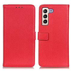 Coque Portefeuille Livre Cuir Etui Clapet D09Y pour Samsung Galaxy S21 FE 5G Rouge