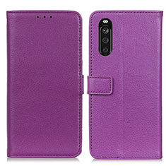 Coque Portefeuille Livre Cuir Etui Clapet D09Y pour Sony Xperia 10 III Violet