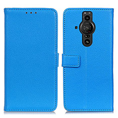 Coque Portefeuille Livre Cuir Etui Clapet D09Y pour Sony Xperia PRO-I Bleu Ciel
