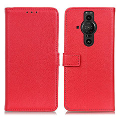 Coque Portefeuille Livre Cuir Etui Clapet D09Y pour Sony Xperia PRO-I Rouge