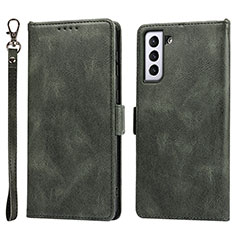 Coque Portefeuille Livre Cuir Etui Clapet D10T pour Samsung Galaxy S23 5G Vert
