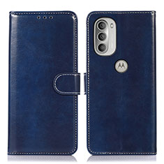 Coque Portefeuille Livre Cuir Etui Clapet D10Y pour Motorola Moto G51 5G Bleu