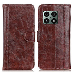 Coque Portefeuille Livre Cuir Etui Clapet D10Y pour OnePlus 10 Pro 5G Marron