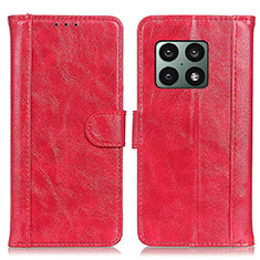 Coque Portefeuille Livre Cuir Etui Clapet D10Y pour OnePlus 10 Pro 5G Rouge