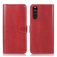 Coque Portefeuille Livre Cuir Etui Clapet D10Y pour Sony Xperia 10 III SO-52B Rouge