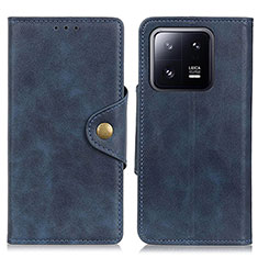 Coque Portefeuille Livre Cuir Etui Clapet D10Y pour Xiaomi Mi 13 5G Bleu