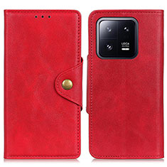 Coque Portefeuille Livre Cuir Etui Clapet D10Y pour Xiaomi Mi 13 5G Rouge