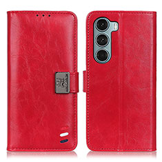 Coque Portefeuille Livre Cuir Etui Clapet D11Y pour Motorola Moto G200 5G Rouge