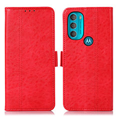 Coque Portefeuille Livre Cuir Etui Clapet D11Y pour Motorola Moto G71 5G Rouge