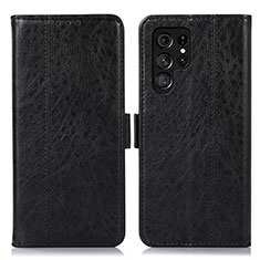 Coque Portefeuille Livre Cuir Etui Clapet D11Y pour Samsung Galaxy S21 Ultra 5G Noir