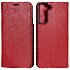 Coque Portefeuille Livre Cuir Etui Clapet D13T pour Samsung Galaxy S21 5G Rouge