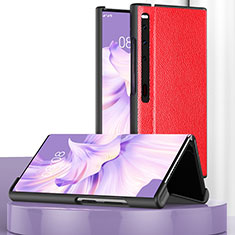 Coque Portefeuille Livre Cuir Etui Clapet DL2 pour Huawei Mate Xs 2 Rouge