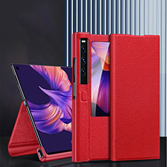 Coque Portefeuille Livre Cuir Etui Clapet DL3 pour Huawei Mate Xs 2 Rouge