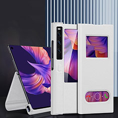 Coque Portefeuille Livre Cuir Etui Clapet DL4 pour Huawei Mate Xs 2 Violet