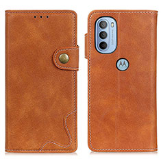 Coque Portefeuille Livre Cuir Etui Clapet DY01 pour Motorola Moto G41 Marron