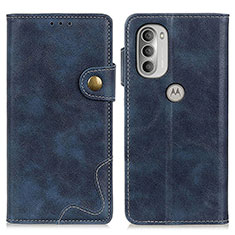 Coque Portefeuille Livre Cuir Etui Clapet DY01 pour Motorola Moto G51 5G Bleu