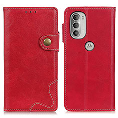 Coque Portefeuille Livre Cuir Etui Clapet DY01 pour Motorola Moto G51 5G Rouge