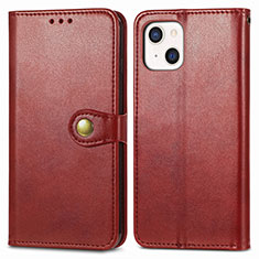 Coque Portefeuille Livre Cuir Etui Clapet F01 pour Apple iPhone 13 Mini Rouge